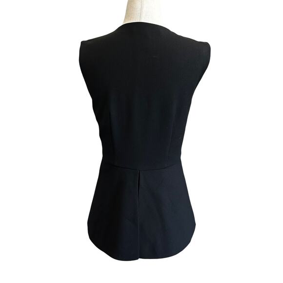 BCBGMaxazria Abrielle Black Line Full Zip Peplum Women's Top Size XS | 61-45 - Picture 2 of 6